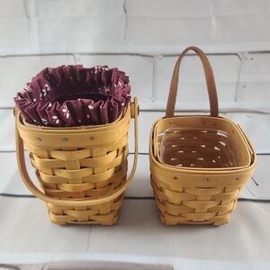Longaberger Bundle of 2 Small Baskets
